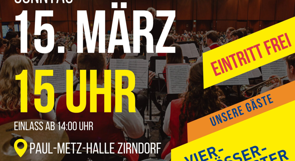 Plakat Frühjahrskonzert 2026 der Stadtjugendkapelle Zirndorf e.V.